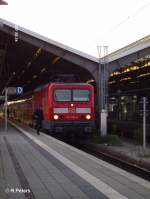 114 013-6 hat Frankfurt/Oder mit den Re1 Cottbus erreicht.