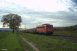 115 114-1 überführt den TEE von Nürnberg nach Koblenz bei Retzbach-Zellingen. 21.10.24
