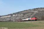 152 111-1 zieht ein gemischten Güterzug bei Thüngersheim.
