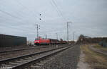 152 168-1 mit einem kurzen Güterzug in Nürnberg Hohe Marta. 02.02.24