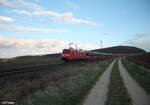 152 113-7 zieht mit einem Audizug bei Treuchtlingen in Richtung Norden. 23.03.24