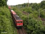 155 192-8 verlsst Frankfurt/Oder mit ein Containerzug nach Polen.