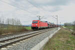 185 264-9 mit einem Autotransportzug bei Pölling.