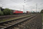 187 122-7 zieht mit ein gemischten Güterzug durch Nürnberg Hohe Marter. 09.04.24