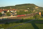 187 209-2 + 187 143-3 einem Gedeckten Gütterzug in Retzbach-Zellingen. 11.05.24