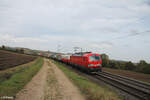 193 036 erreicht Treuchlingen mit einem KLV-Zug in Richtung Süden. 18.10.24