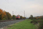 193 337 zieht ein KLV Zug bei Thngersheim in Richtung Norden.20.10.24