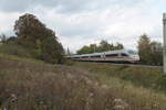 403 053-2  Neu Ulm  als ICE nach München bei Fahlenbach 21.10.17