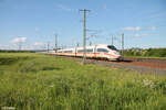 403 057  Esslingen am Necker  als ICE 709 Hamburg - Mnchen bei Ebensfeld.