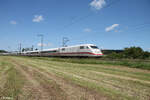 402 040-0  Bochum  und 402 017-8  Bergen auf Rügen  als ICE 535 Oldenburg(Oldb) - München /583 Hamburg - München umgeleitet wegen Unwetterschäden durch Oberdachstetten.