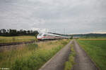 ICE 812 019-8 TZ 9019 als ICE München - Hamburg bei Oberdachstetten. 02.07.24
