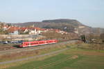 440 319-1 verlässt Retzbach-Zellingen als RB 58057 Jossa - Bamberg.