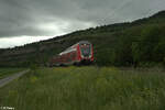 445 043 als RE55 RE 4649 Frankfurt/Main - Bamberg bei Thüngersheim.