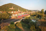 445 047 verlässt Gemünden als RE54 4628 Würzburg - Frankfurt/Main. 01.09.24