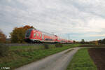 445 077 als RE 54 RE4617 Frankfurt/Main - Bamberg bei Thüngersheim.