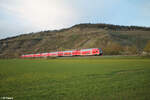 445 045-1 + ein unbekannter als berfhrungsfahrt bei Thngersheim. 28.03.24