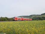 445 065-9 als RE 54 4605 Frankfurt/Main - Würzburg bei Himmelstadt. 11.05.24