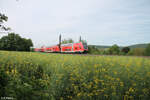 445 064-1 als RE 55 RE4610 Würzburg - Frankfurt/Main bei Himmelstadt. 11.05.24