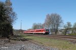 628 586 und 628 567 auf Überführungsfahrt von Chemnitz nach Mühldorf in Pechbrunn. 21.04.16