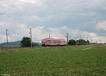 648 315-9 als Leerreise bei Uffenheim in Richtung Süden.