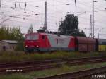 arcelor-eko-trans/52593/143-001-mit-einem-leeren-kohlezug 143 001 mit einem leeren Kohlezug in Eisenhttenstadt am 22.08.07