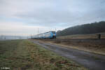 2463 130 als RE80 57211 Würzburg - Treuchtlingen bei Oberdachstetten. 08.12.24