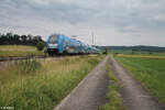 2462 006-4 als RE80 Würzburg - Treuchtlingen bei Oberdachstetten. 02.07.24