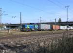 V1001 verlsst Regensburg Ost mit ein Containerzug. 09.09.09
