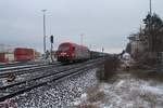 OHE Osthannoversche Eisenbahnen AG/534378/270080-umfaehrt-den-containerzug-in-wiesau 270080 umfährt den Containerzug in Wiesau. 03.01.17