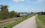 6193 141 + 6193 169 ziehen ein Getreidezug bei Pölling in Richtung Norden.