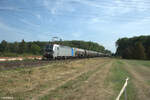 6193 169 zieht mit einem Kesselzug durch die Netztrennstelle Mainz Bischofsheim.