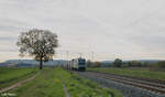 6193 124 zieht mit einem Wechselpritschen LKW-Walter bei Retzbach-Zellingen in Richtung Norden. 21.10.24