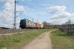 193 565-9  Evolution  mit fast leeren Containerzug in der Treuchtlinger Kurve in Nürnberg Hohe Marter.