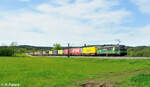 TX - Logistik/856459/193-275-5-unterwegs-im-auftrag-der 193 275-5 'Unterwegs Im Auftrag der Natur' mit einem Wechselpritschenzug bei Pölling. 28.04.24