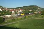 193 997-4  Pferde Lok  mit einem KLV-Zug durch Retzbach-Zellingen. 11.05.24