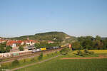 193 997-4  Pferde Lok  mit einem KLV-Zug durch Retzbach-Zellingen. 11.05.24