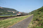 413 als RB10 25013 Neuwied - Wiesbaden an der Blockstelle Bodental.