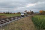 VT44 der Vogtlandbahn als Agilis Ersatz bei Unterthölau. 26.10.17