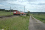 112 006-2 als GoAhead RE80 Ersatzzug 70226 Treuchtlingen - Würzburg bei Oberdachstetten.