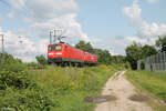 Nachschuss auf 112 141-7 und 112 131-9 in Nürnberg Hohe Marter auf dem Weg nach Treuchtlingen.