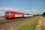 wisentatalbahn-4/815856/798-813--798-582- 798 813 + 798 582 + 798 ... Auf der Rückfahrt von Passau nach Schleiz bei Oberteich. 11.06.23