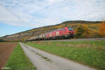 2159 207-0 zieht bei Thngersheim ein Kesselzug in Richtung sden.
