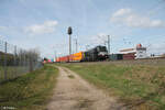 X4E 616 mit einem Containerzug in der Treuchtlinger Kurve in Nrnberg Hohe Marter.