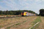 ET161 + ET186 als HLB RB75 28721 Wiesbaden - Aschaffenburg bei der Netztrennstelle Mainz Bischofsheim. 01.09.24
