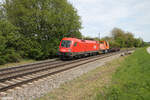 br-1116/855794/1116-176--273-006-northrail 1116 176 + 273 006 Northrail und ein Snp Wagen bei Pölling. 28.04.24