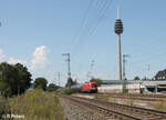 1116 145 zieht mit einem Kesselzug durch Nürnberg Hohe Marter.