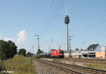 1116 145 zieht mit einem Kesselzug durch Nürnberg Hohe Marter.