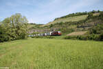 1293 032-9 mit dem ekol Wechselpritschenzug bei Himmelstadt.11.05.24