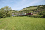 1293 032-9 mit dem ekol Wechselpritschenzug bei Himmelstadt.11.05.24