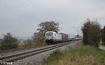 193 599-8 zieht ein ECS Containerzug bei Pölling in Richtung Norden.